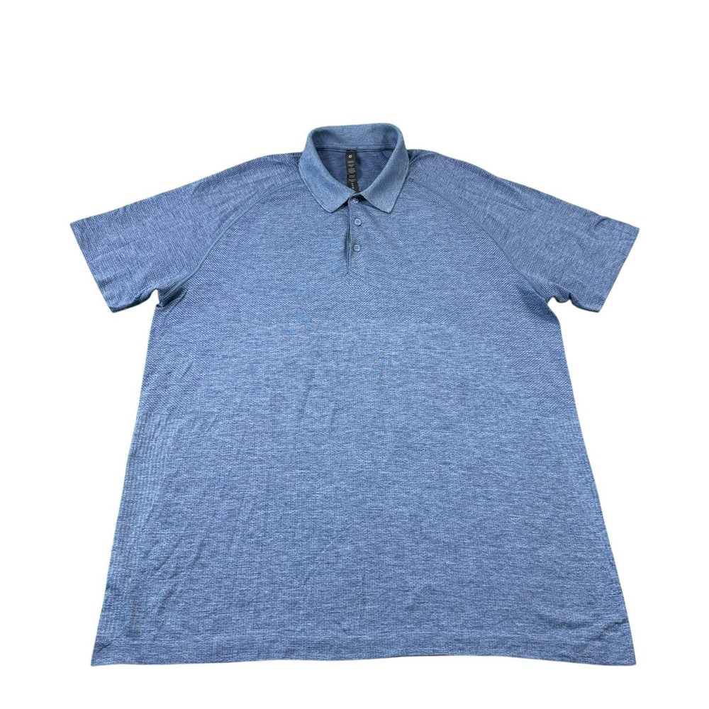Lululemon Blue Evolution Men’s Breathable S/S Polo Shirt Size XL NWOT